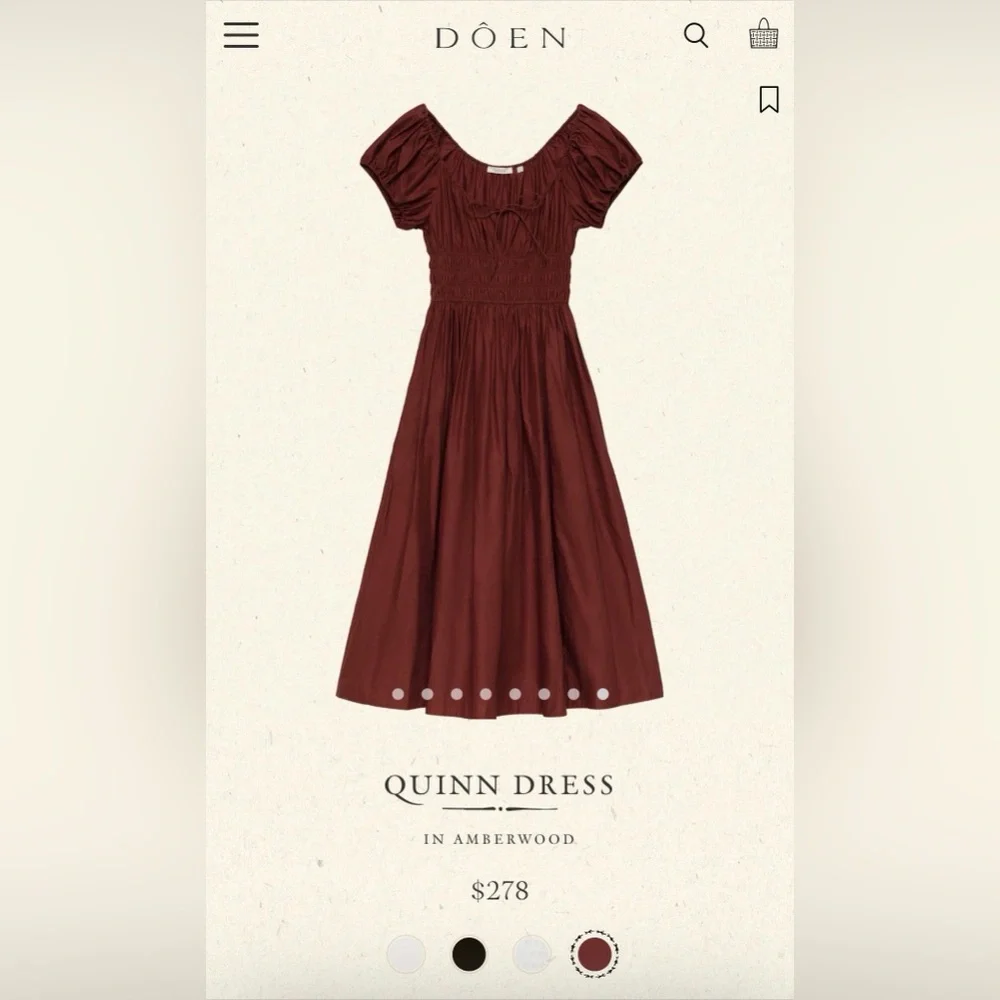 Doen Quinn Midi Dress in Amberwood - Picture 1 of 5